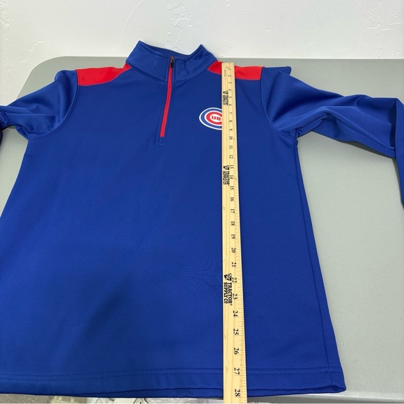 Genuine Merchandise Men's Medium Chicago Cubs MLB Baseball Pullover 1/4 Zip Blue - Picture 10 of 10